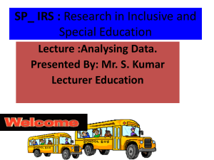 Analysing quantitative data