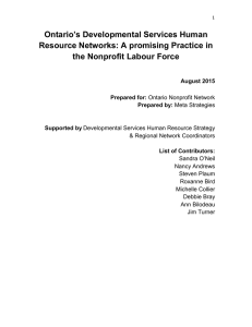 Regional Networks - Ontario Nonprofit Network