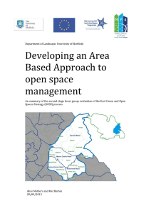 Developing an Area Based Approach to Open Space Management