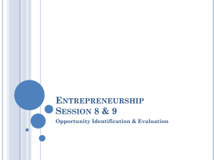 Entrepreneurship Management : Session 7 & 8