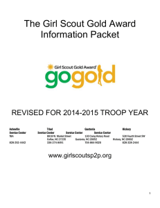 Girl Scout Gold Award Project Advisor