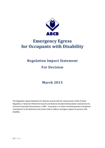 Emergency Egress for Occupants with Disability