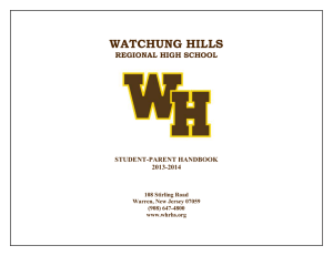 student-parent handbook - Watchung Hills Regional High School
