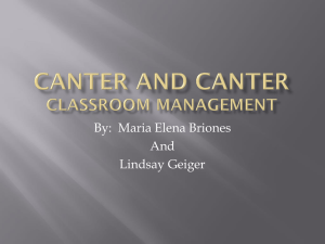 Canter and Canter Classroom Management