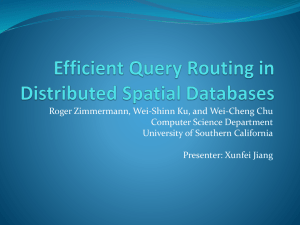 Efficient Query Routing in Distributed Spatial Databases