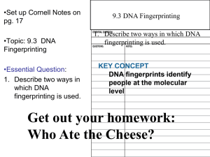 9.3 DNA Fingerprinting