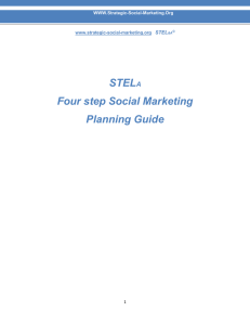 STELA 4 Step Social Marketing Plan November 2011