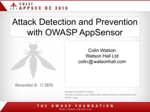 Attack Detection & Prevention with OWASP AppSensor
