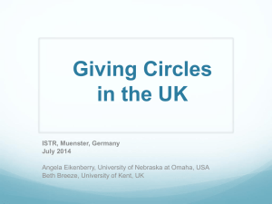 Giving Circles in the UK