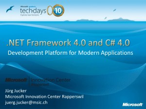 NET Framework 4.0 and C# 4.0 - Center