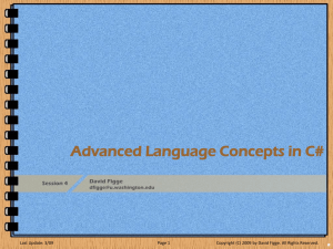 Advanced Language Concepts in C