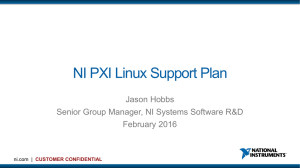 NI PXI Linux Support Plan - Big Physics Summit 2016Q1