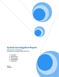 System Investigation Report - tafeprojectgroup2