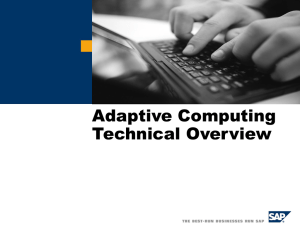 Adaptive Computing Infrastructure
