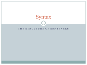 Syntax