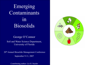 Microconstituents in biosolids
