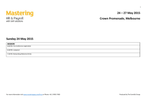 HR 1 - Mastering SAP Conferences