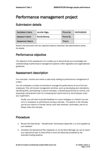 Appendix 4: Performance development plan