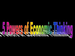 Five Powers of Economic Thinking