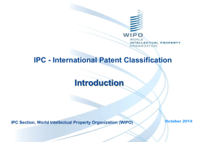 CIB - Classification internationale des brevets - Introduction