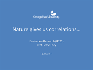 Nature gives us correlations