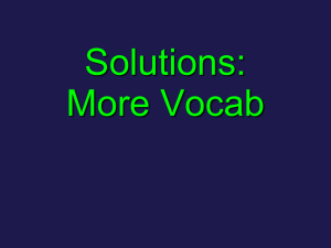 solutions vocab