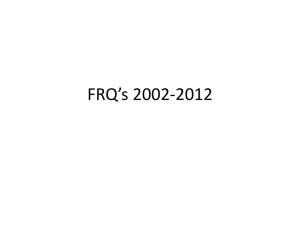 FRQ's 2002-2012