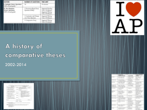 A history of comparative theses