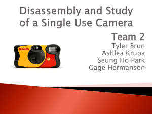 Disassembly and Study of a Single Use Camera