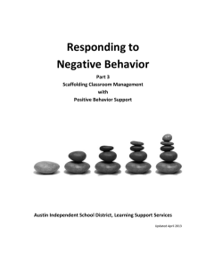 Responding to Negative Behavior Packet