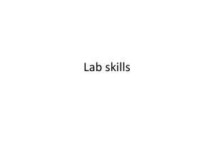 Lab Skills notes