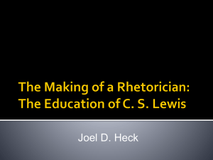 The Making of a Rhetorician: The Education of CS Lewis