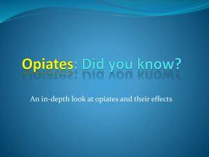 Opiates: Did you know?