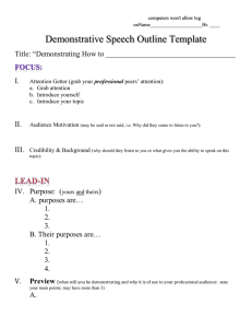 dem. speech outline template
