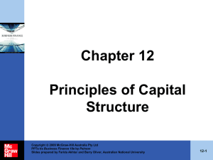 Chapter 11: Capital Structure Decisions
