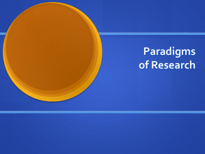 Chapter 2 Paradigms, Theory, And Research