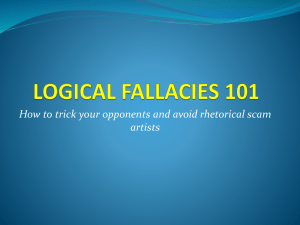 LOGICAL FALLACIES 101