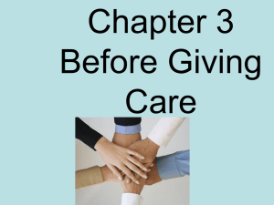 Chapter 3 Before Giving Care