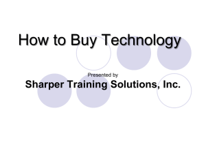 How to Buy Technolog.. - Sharper Training Solutions