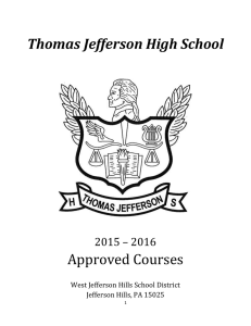 Approved Courses 15-16 - West Jefferson Hills School District