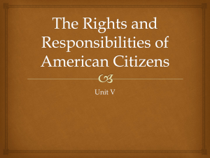 The Rights and Responsibilities of American Citizens