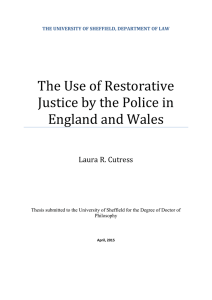 The Use of Restorative Justice by the Police in England and Wales