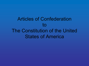 Confederation to the Constitution