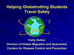 Travel Health for the Globetrotting University Student