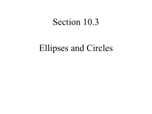 Ellipses - jpiichspapprecalculus