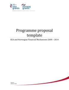 Programme proposal template