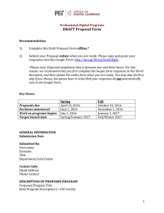 Draft Proposal Form - Office of Digital Learning