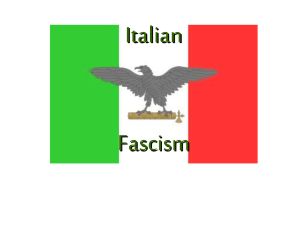 Fascism – Italian origins