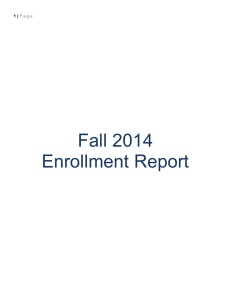 Fall 2014 Enrollment Report Final