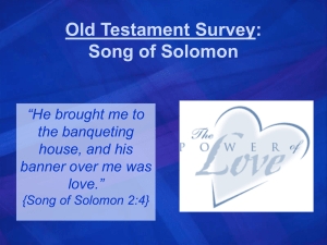 Old Testament Survey: Song of Solomon